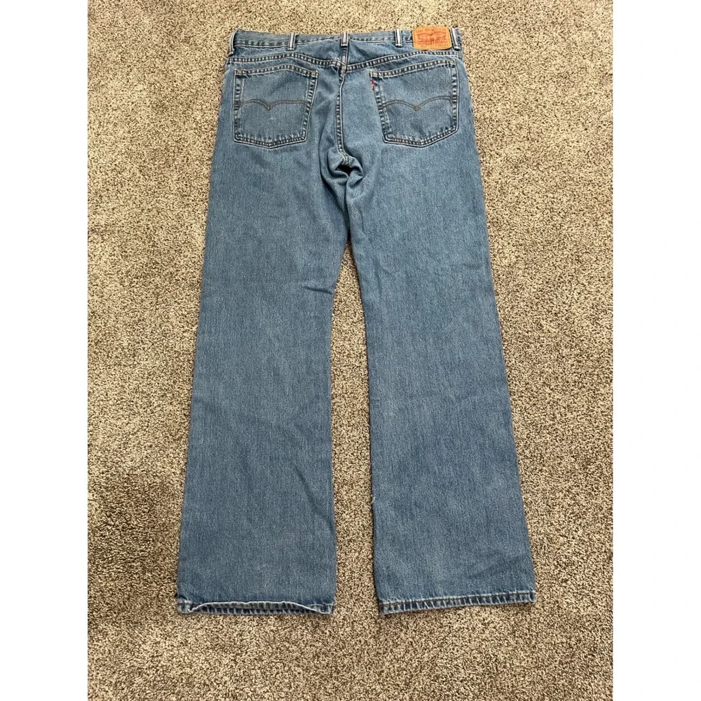 Levis 517 Bootcut Jeans Mens 38x34 Medium Wash Blue Denim 100% Cotton 517-0217 - Picture 2 of 8